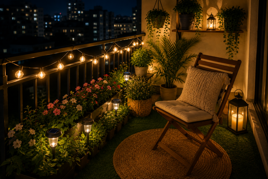 lighting ideas for small balcony